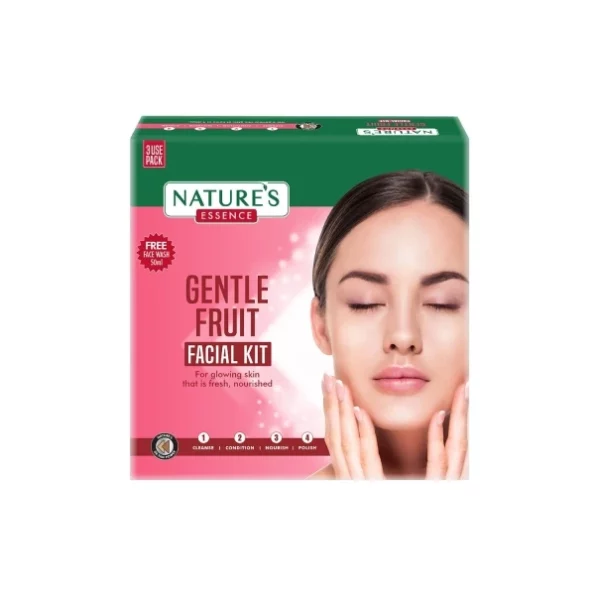 NATURES ESSENCE Gentle Fruit Facial Kit 3 Use, 60g+50ml available on Herbkart