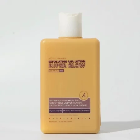 Active Topicals Super Glow 6% Glycolic Acid + Vitamin C AHA Body Lotion | Brightens Skin | Fights Sun Damage | Evens Skin Tone | Moisturizing Lotion |