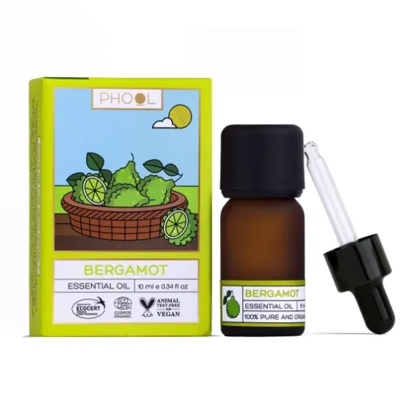 PHOOL LUXURY INCENSE Luxury Bergamot Essential Oil -10Ml | 100% Pure Natural & Organic | For Aromatherapy & Personal Care | Eo - Bergamot, Herbkart8t781zjPaXCViL.webp, Herbkart8t781zjPaXCViL