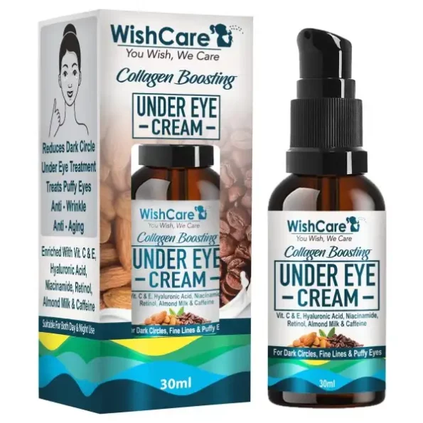 WishCare Collagen Boosting Under Eye Cream For Dark Circles & Wrinkles - 30ml available on Herbkart