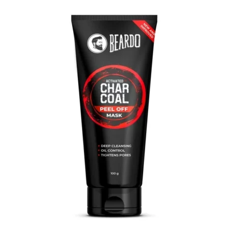 Beardo Activated Charcoal Peel Off Mask for Men, 100g | Charcoal Face Mask for Glowing Skin | Detoxing Facial Kit for Men | Peel Off Mask Men For Oily & Dirt free skin