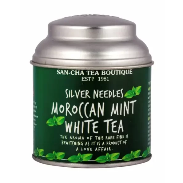 SAN-CHA Tea Boutique, Moroccan Mint White Tea , 50 grams available on Herbkart