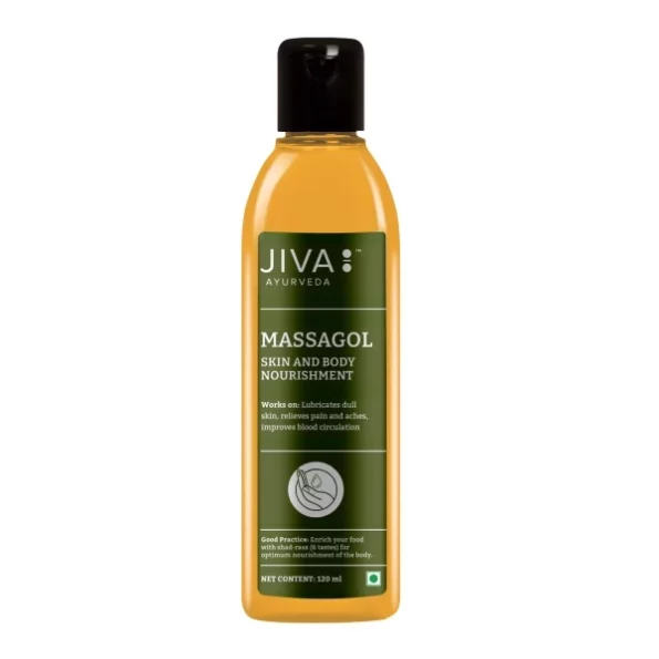 Jiva Massagol Oil - 120Ml Pure Herbs Used, Reduces Muscular Stiffness & Pains available on Herbkart