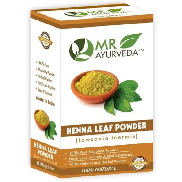 MR Ayurveda 100% Herbal Henna Powder Organic, 100 Grams, Herbkart8t761653jbMGhS.webp, Herbkart8t761653jbMGhS