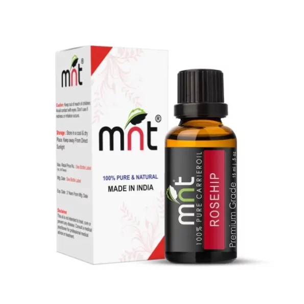 MNT Rosehip Cold Pressed Carrier Oil Pure Natural & Therapeutic Grade Oil For Aromatherapy Body Massage, Skin Care & Hair Care (15ML), Herbkart8t761ez20x2rEXL.webp,