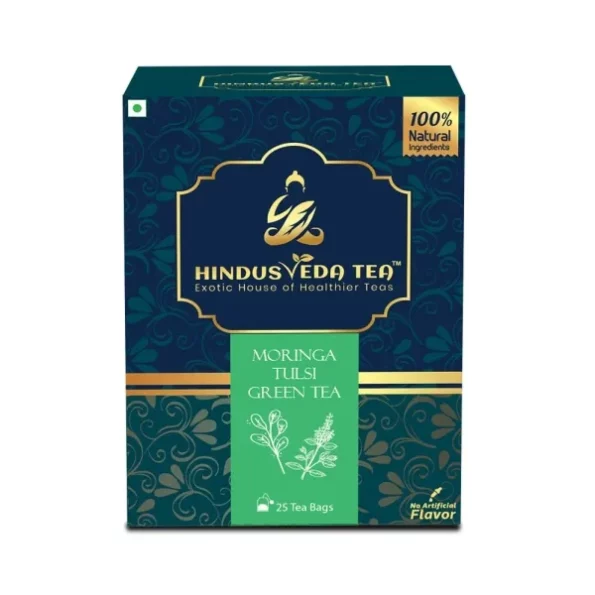 HINDUSVEDA TEA Tulsi Moringa Green Tea Bags 25 Pcs, Real Ingredients (Moringa + Tulsi + Green Tea), Herbkart8t761XDeD-2UtL.webp, Herbkart8t761XDeD 2UtL