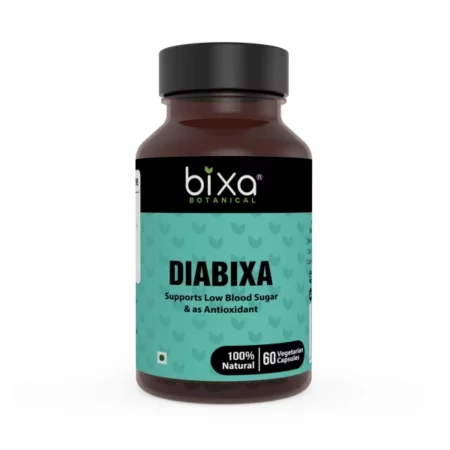 Bixa Botanical Diabixa Capsules, Gymnema Herb Extract |Antioxidant Supplements - 60 Veg Capsules (450mg) Pack of 1