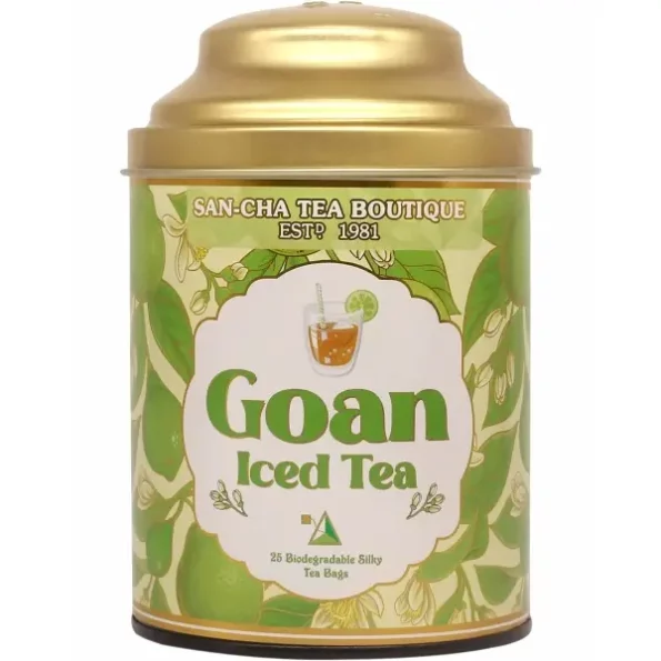 Sancha Tea Boutique, Goan Iced Tea, 25 Pyramid Tea Bags available on Herbkart