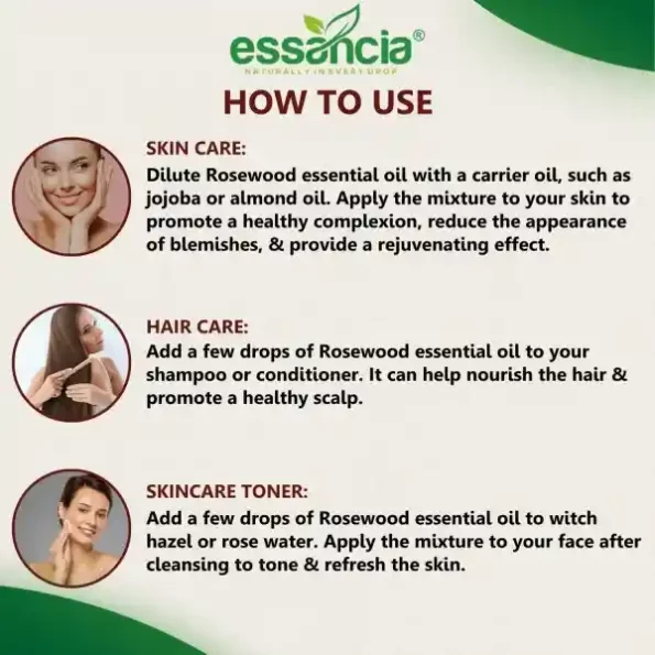 Essancia Rosewood Essential Oil for Skin Care & Aromatherapy - 100% Pure, Natural, Undiluted Therapeutic Grade (15ml), Herbkart8t781QQengvgGL.webp, Herbkart8t781QQengvgGL