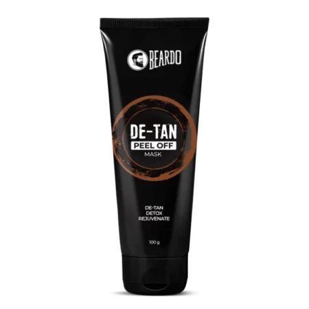 Beardo DeTan Peel off Face Mask for Men, 100g | Coffee Extract to Remove Tan & Deep Cleansing, Defeat Blackheads & Whiteheads, Face Mask for Glowing Skin