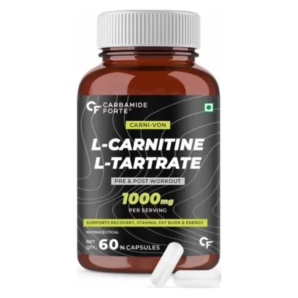 Carbamide Forte Carbamide Forte L Carnitine Supplement 1000mg Capsules - 60 Veg Capsules, Herbkart8t751UbB5LYQbL.webp, Herbkart8t751UbB5LYQbL