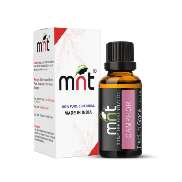 MNT Camphor Essential Oil (15ML) 100% Pure Natural For Relieves Skin Itching And Irritation, Soothes Burns & Rashes, Cures Acne, Strengthens Hair Roots, Boosts Hair Growth, Fights Hair Loss, Herbkart8t761GnLR9DxLL.webp,