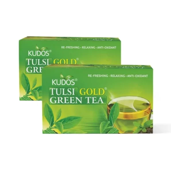 Kudos Ayurveda Tulsi Gold Green Tea Lemon & Ginger (25 Bags) -, Herbkart8t751m542VRA6L.webp, Herbkart8t751m542VRA6L