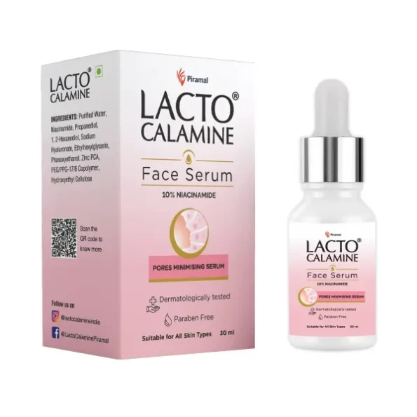 Lacto Calamine 10% Niacinamide Face Serum 30ml available on Herbkart