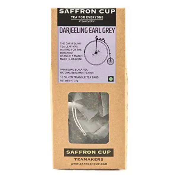 Saffron Cup Darjeeling Earl Grey Black Tea, , 20 Pyramid Tea Bags, Herbkart8t7414XnN20UjTL.webp, Herbkart8t7414XnN20UjTL