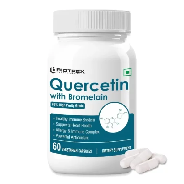 Biotrex Nutraceuticals Quercetin with Bromelain 400mg - 60 Veg. Capsules, Quercetin with Bromelain Dietary Supplement for Healthy Immune System, vitamin capsules, for men, women and adults., Herbkart8t7619rCF3gWeL.webp, Herbkart8t7619rCF3gWeL