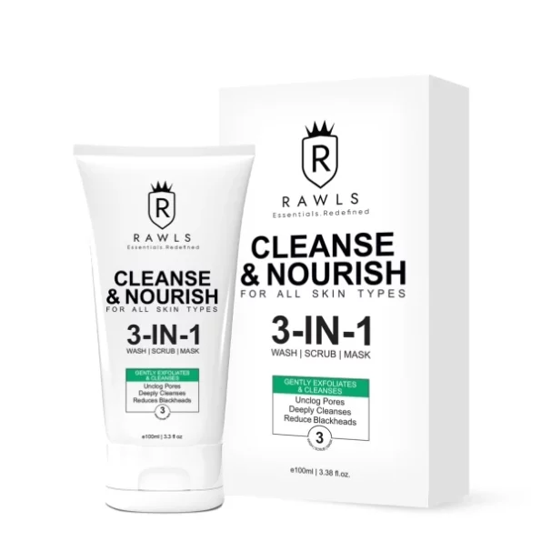 Rawls 3 In 1 Face Wash, Scrub, Mask - 100 ml, Herbkart8t7614fEH20F12L.webp, Herbkart8t7614fEH20F12L