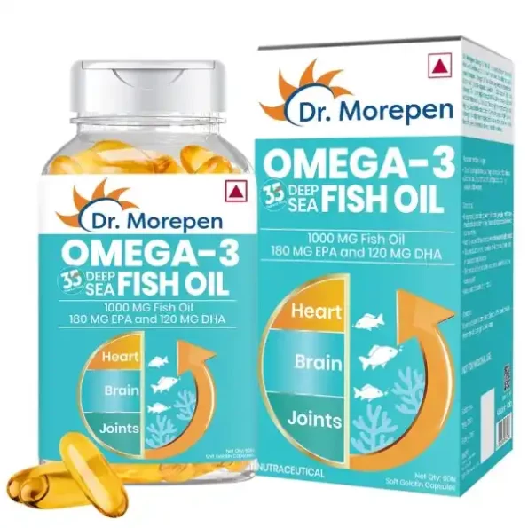 Dr. Morepen Omega 3 Deep Sea Fish Oil 1000 Mg Omega, 60 Softgels -, Herbkart8t771Hxl34HALL.webp,