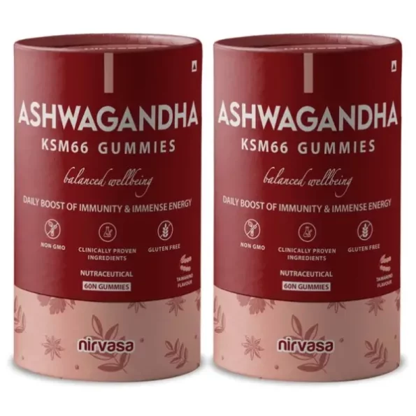 Nirvasa Ashwagandha Ksm 66 Gummies With Vitamin D3, 60 X 1 Tamarind Flavoured Gummies, Herbkart8t751URGNUDrAL.webp, Herbkart8t751URGNUDrAL