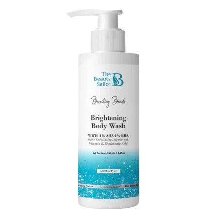 The Beauty Sailor Brightening Body Wash | With 1% AHA, BHA & Vitamin E | Reduce Dark Spot & Hyperpigmentation | Daily Exfoliating Shower Gel | For Men & Women | 250 ml