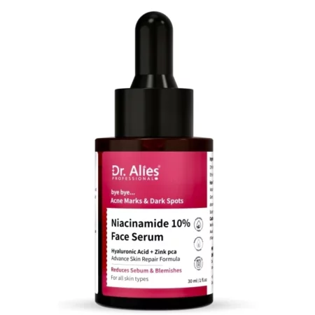 Dr. Alies - Professional 10% Niacinamide Face Serum With Hyaluronic Acid & Zinc Pca | Acne Marks, Dark Spots & Sebum | Blemish-Free, Bright Skin | Skin Clarifying Anti Acne Serum | For Unisex | 30ml