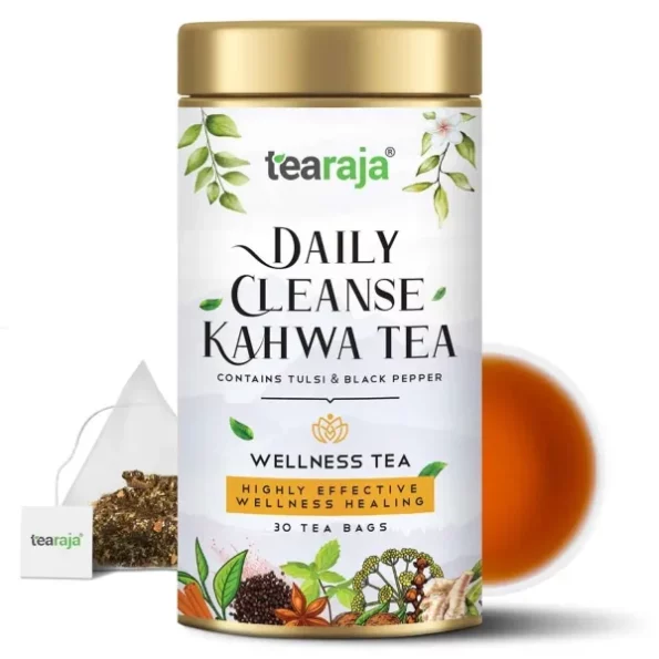 Tearaja Desi Cleanse Kahwa Tea, 30 Pyramid Tea Bags, Herbkart8t761iFL8c2020eL.webp, Herbkart8t761iFL8c2020eL