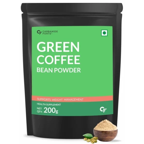 Carbamide Forte Green Coffee Beans Powder for Weight Loss with High CGA & Low Caffeine - 200g Veg Powder available on Herbkart