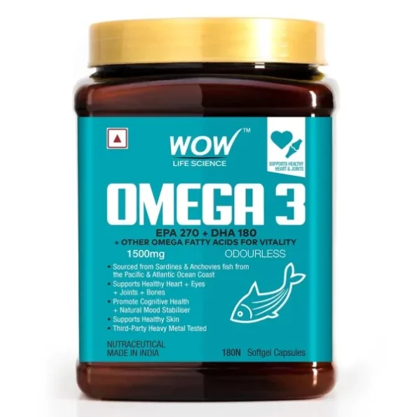 Wow Life Science Omega 3 Fish Oil Capsules, 180 Capsules, Herbkart8t761MBxmFcNAL.webp,