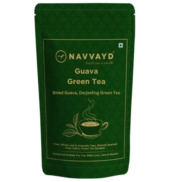 Navvayd Guava Green Tea, With Real Dried Guava Chunks And Full Of Anti Oxidants, Loose Leaf (100 Gm), Herbkart8t761vIw6tSd3L.webp, Herbkart8t761vIw6tSd3L