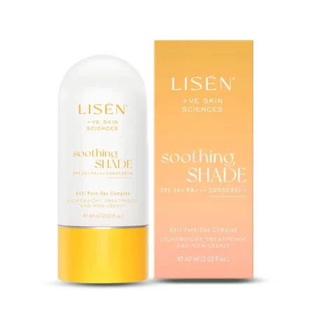LISÉN Korean Sunscreen With SPF 50+ PA+++ & CICA, Sweat Proof, Non-Greasy & No White Cast For All Skin Type, UVA & UBA Protection For Unisex, Paraben Free, 60ml