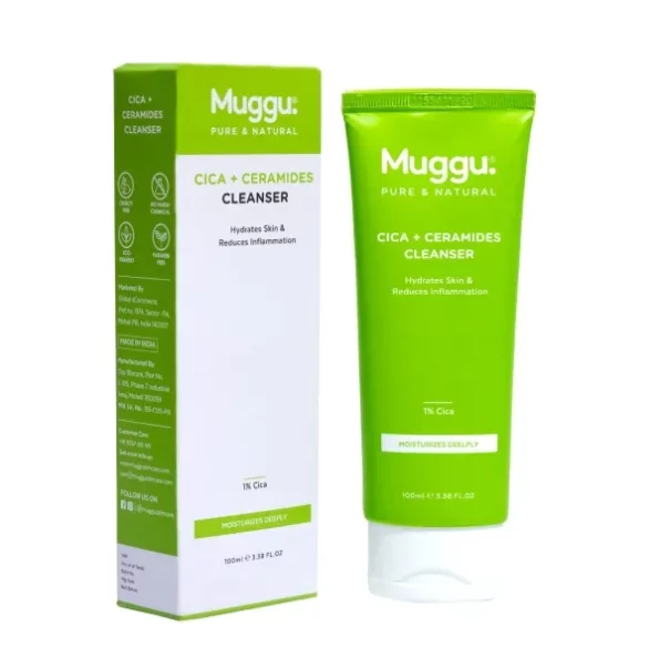 Muggu Skincare Cica + Ceramides Cleanser - 100ml, Herbkart8t76174AeiMEAL.webp, Herbkart8t76174AeiMEAL