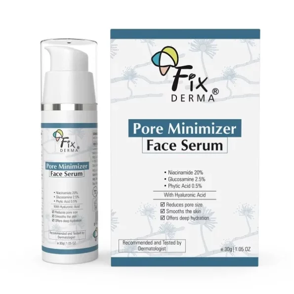 Fixderma 20% Niacinamide Serum for Face for Pore Minimizer with 2.5% Glucosamine & Hyaluronic Acid Serum - 15g, Herbkart8t761xzjxirH1L.webp,