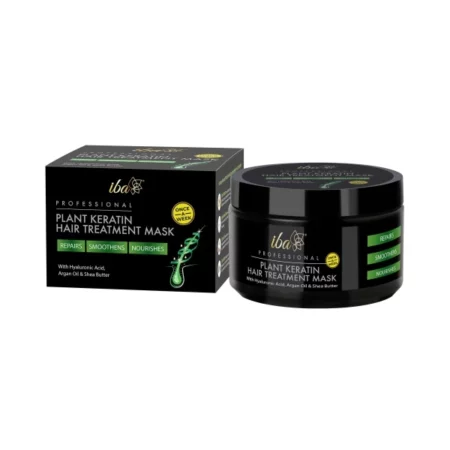 Iba Professional Plant Keratin Hair Treatment Mask with Hyaluronic Acid Argan Oil & Shea Butter | Suitable For all type of Hairs | Halal Certified & Vegan | 200ml