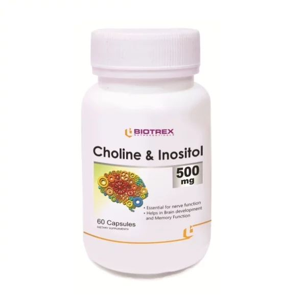 Biotrex Nutraceuticals Choline And Inositol 500mg - 60 Capsules available on Herbkart