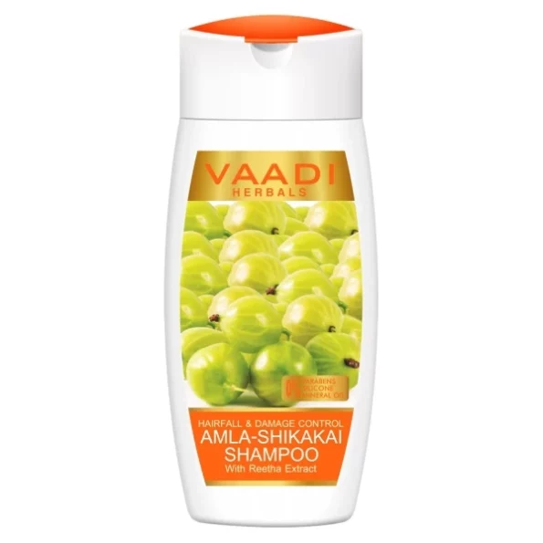 Vaadi Herbals Amla Shikakai Shampoo, Hairfall and Damage Control, 110ml available on Herbkart