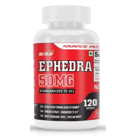 NutriJa Ephedra Extract 50mg (Standardized to 10:1) (120 Capsules)