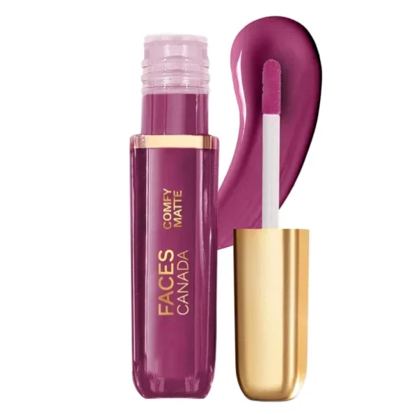 FACES CANADA Comfy Matte Liquid Lipstick - End Of Story 03 (Plum), 3 ml, Herbkart8t761lxnv4BHjL.webp,