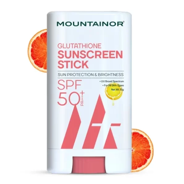 MOUNTAINOR Glutathione Sunscreen Stick With SPF 50, (13G) available on Herbkart