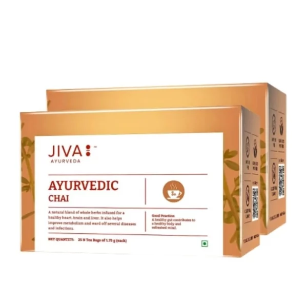 Jiva Ayurvedic Chai, 25 Tea Bags available on Herbkart