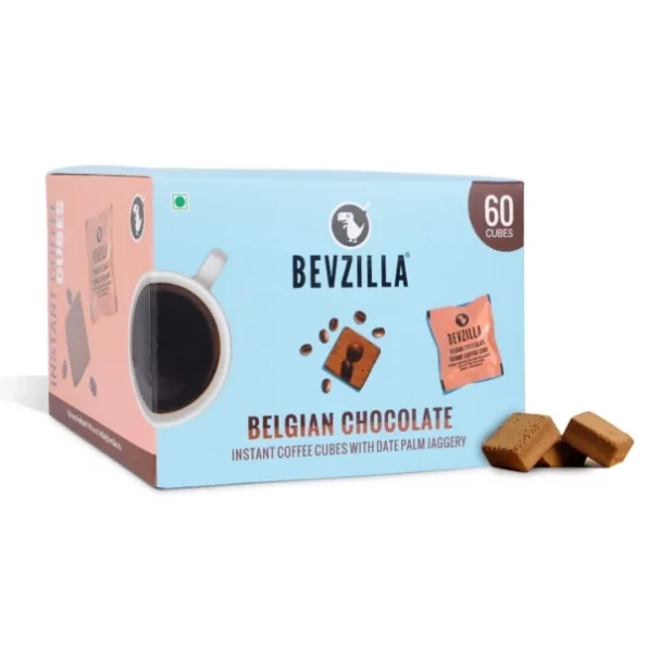 Bevzilla 60 Instant Coffee Cubes Pack with Organic Date Palm Jaggery, 5 Flavours (Belgian Chocolate) (60 Pack), Herbkart8t751XjBkhJm9L.webp, Herbkart8t751XjBkhJm9L