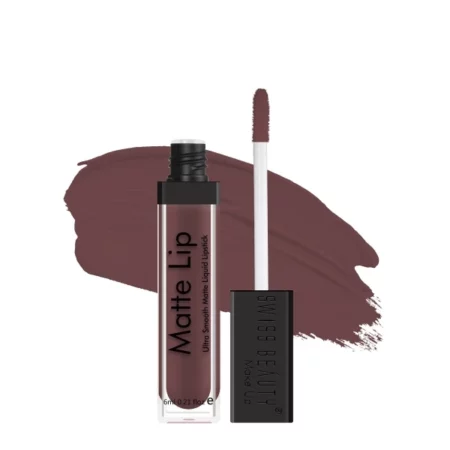 Swiss Beauty Ultra Smooth Matte Lip Liquid Lipstick, Smooth Lip Color, Weightless Finish, Silky Matte Finish, Shade- Cookie, 6ml