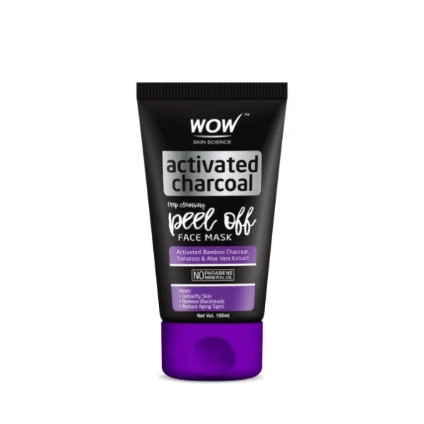 Wow Skin Science Activated Charcoal Peel Off Mask, 100 Ml, Herbkart8t751zAtat78UL.webp, Herbkart8t751zAtat78UL