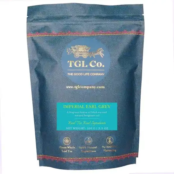 TGL Imperial Earl Grey Black Tea, 100 Grams with Black Tea, Natural Bergamot Oil available on Herbkart