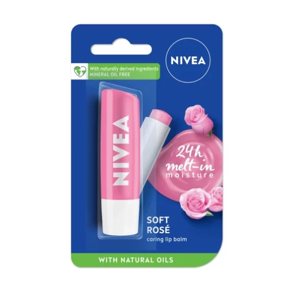 NIVEA Soft Rose Shine 4.8g Lip Balm, Herbkart8t7717-RibtEBL.webp, Herbkart8t7717 RibtEBL