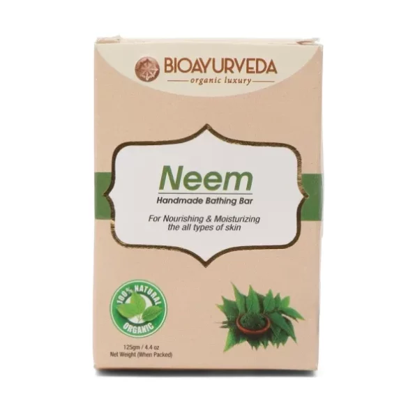 Neem Handmade Bathing Bar Soap For Nourishing and Moisturizing all Types of skin 125 Gm available on Herbkart