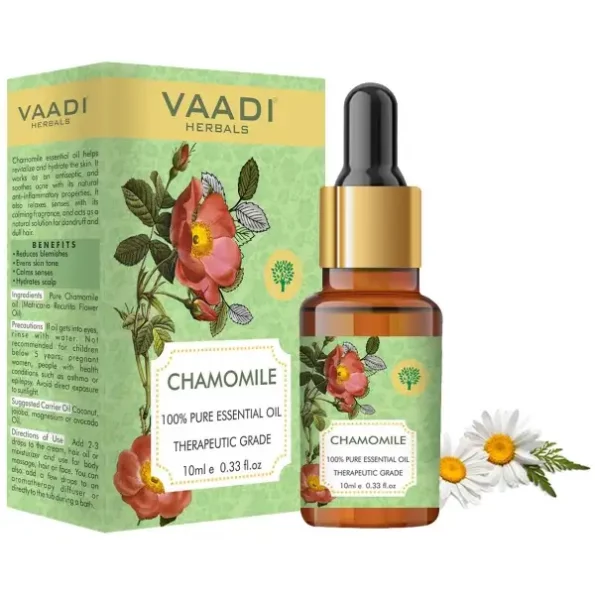 VAADI HERBALS Chamomile Essential Oil, 10 ml available on Herbkart