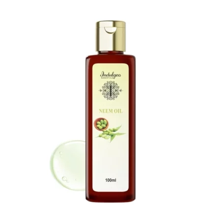 Indulgeo Essentials 100% Cold Pressed Pure Herbal Neem Oil For Skin & Hair|Prevent Dandruff, Lice, Various Scalp Fungal Infections & Supports Skin'S Immunity| Neem Oil For All Skin & Hair Types- 100 ml