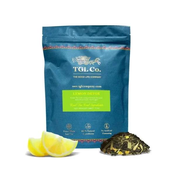 TGL Co. Lemon Detox Green Loose Leaf Tea 200 Gm available on Herbkart