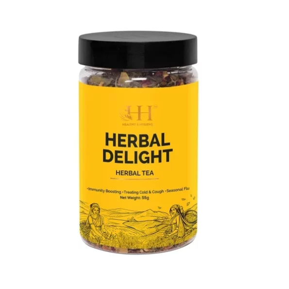 HEALTHY & HYGIENE Herbal Delight Caffeine Free Tea (55 Gram), Herbkart8t761z3J3YciSL.webp, Herbkart8t761z3J3YciSL