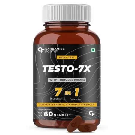 Carbamide Forte Testosterone Booster | Testosterone Supplement for Men | Testo Booster with Tribulus 1000mg | Testo Booster For Men | Testosterone Tablets With Ashwagandha, L-Citrulline & Kaunch Beej | 60 Veg Tablets